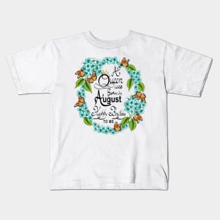 A Queen Was Born In August Happy Birthday To Me Kids T-Shirt